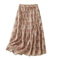 thumbnail image 1 of TFEOQRY Women's Floral Printed Half Skirt Summer Elastic Waist Umbrella Casual Loose Half Skirt, 1 of 1
