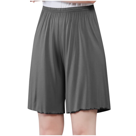 TFEOQRY Women's Large Size Loose Capris Casual Fashion Solid Color Shorts Thin Large Size Oversized Home Wear Sports Capris Pants