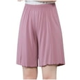 thumbnail image 1 of TFEOQRY Women's Large Size Loose Capris Casual Fashion Solid Color Shorts Thin Large Size Oversized Home Wear Sports Capris Pants, 1 of 1