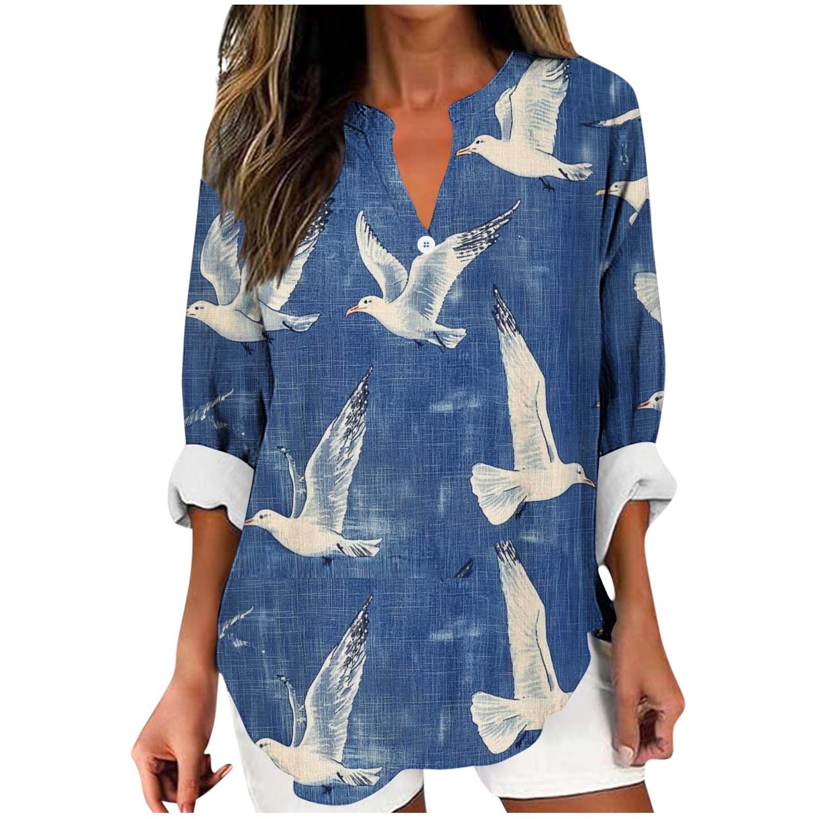 Women Clothing Figure Shirt Autumn Winter Long Sleeve Ladies Printed Shirt