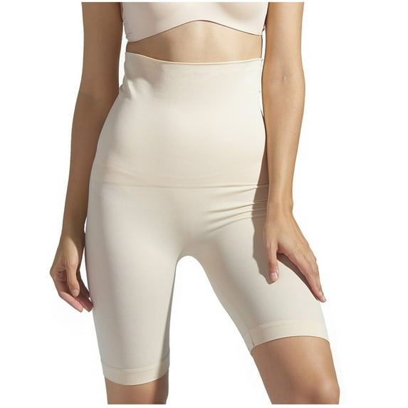 TFEOQRY Women's Shapewear Panties Solid Color High Waist Seamless Briefs Boxers Butt Lifting Pants Shaping Briefs Shapewear Bottoms Beige