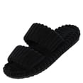 thumbnail image 1 of TFEOQRY Womens Open Toe Slide Slippers with Dual-Strap Corduroy Memory Foam Soft Comfy Home Shoes, 1 of 5