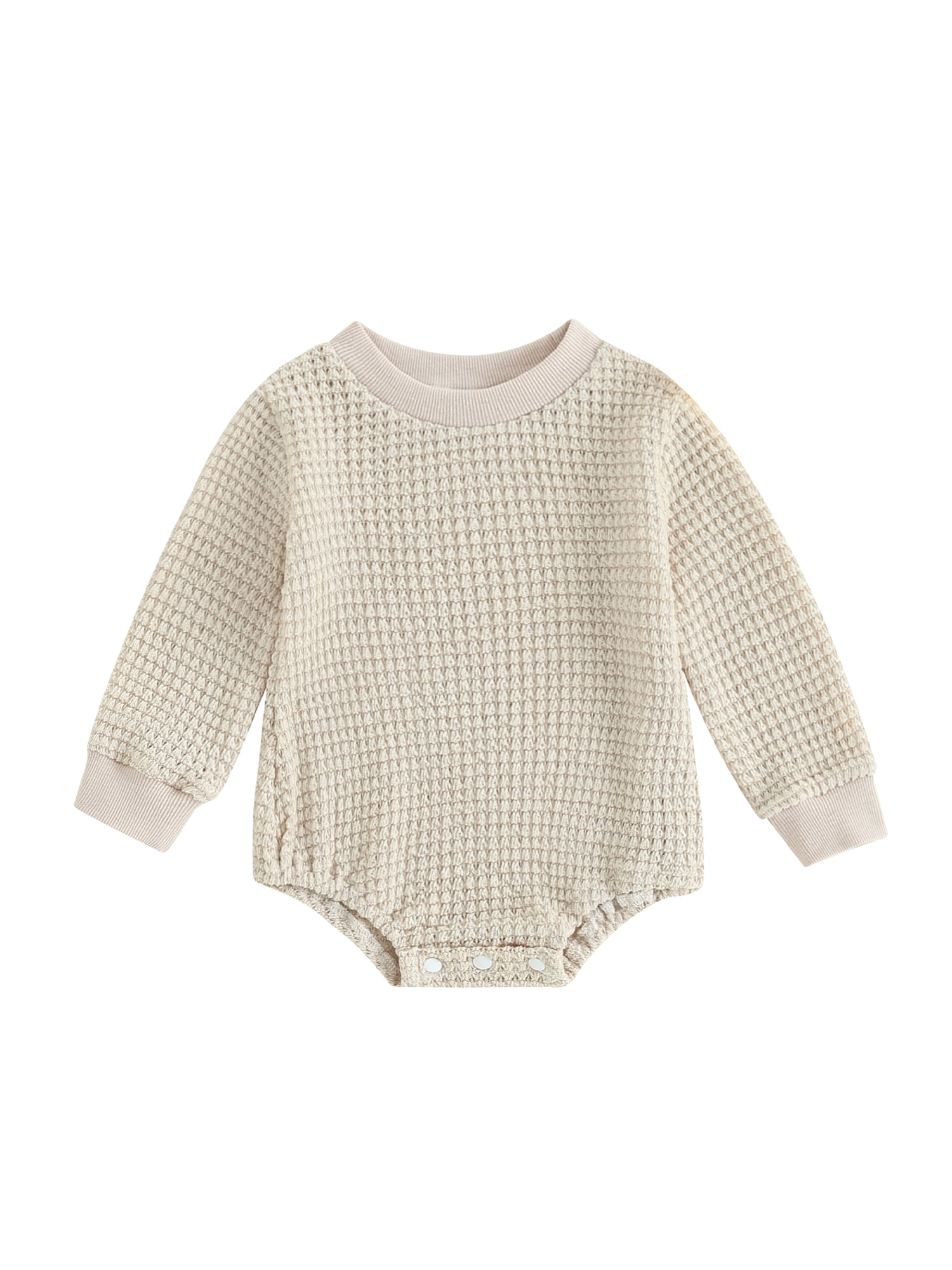 TFFR Baby Boys Knit Sweater Fall Infant Crewneck Waffle Sweatshirt Jumpsuits