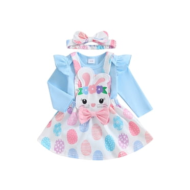 Adorable 'My 1st Easter' Outfit For Baby Girls – Bunny Romper, Ruffle Skirt, Headband & Socks Set