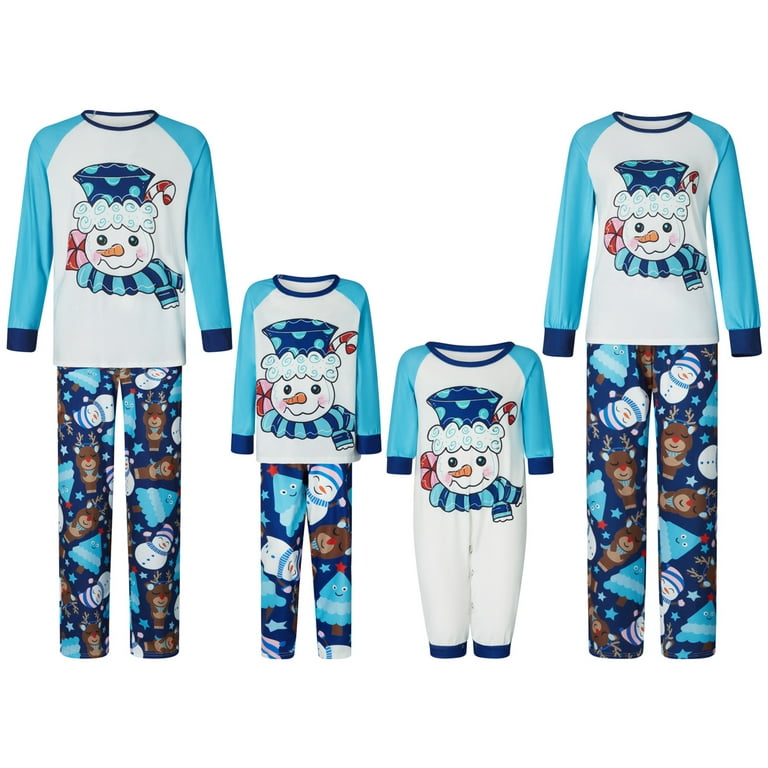 TFFR Baby Womens Family Jammies Matching Christmas Pajama Sets Holiday Organic  Cotton Pajamas,Snowman Print, Large 