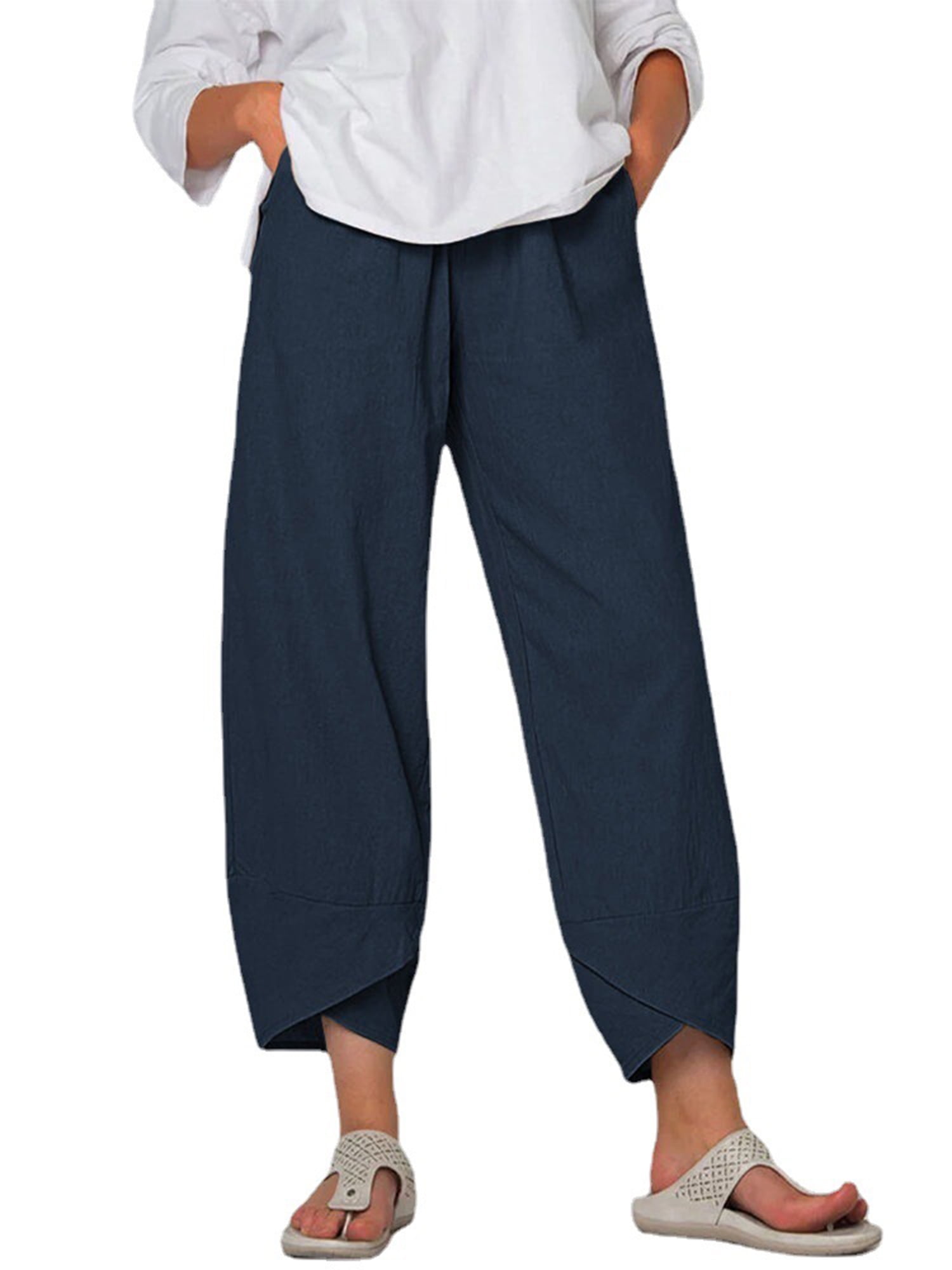 TFFR S-5XL Women Plus Size Pants Yoga Harem Joggers Trousers Solid ...