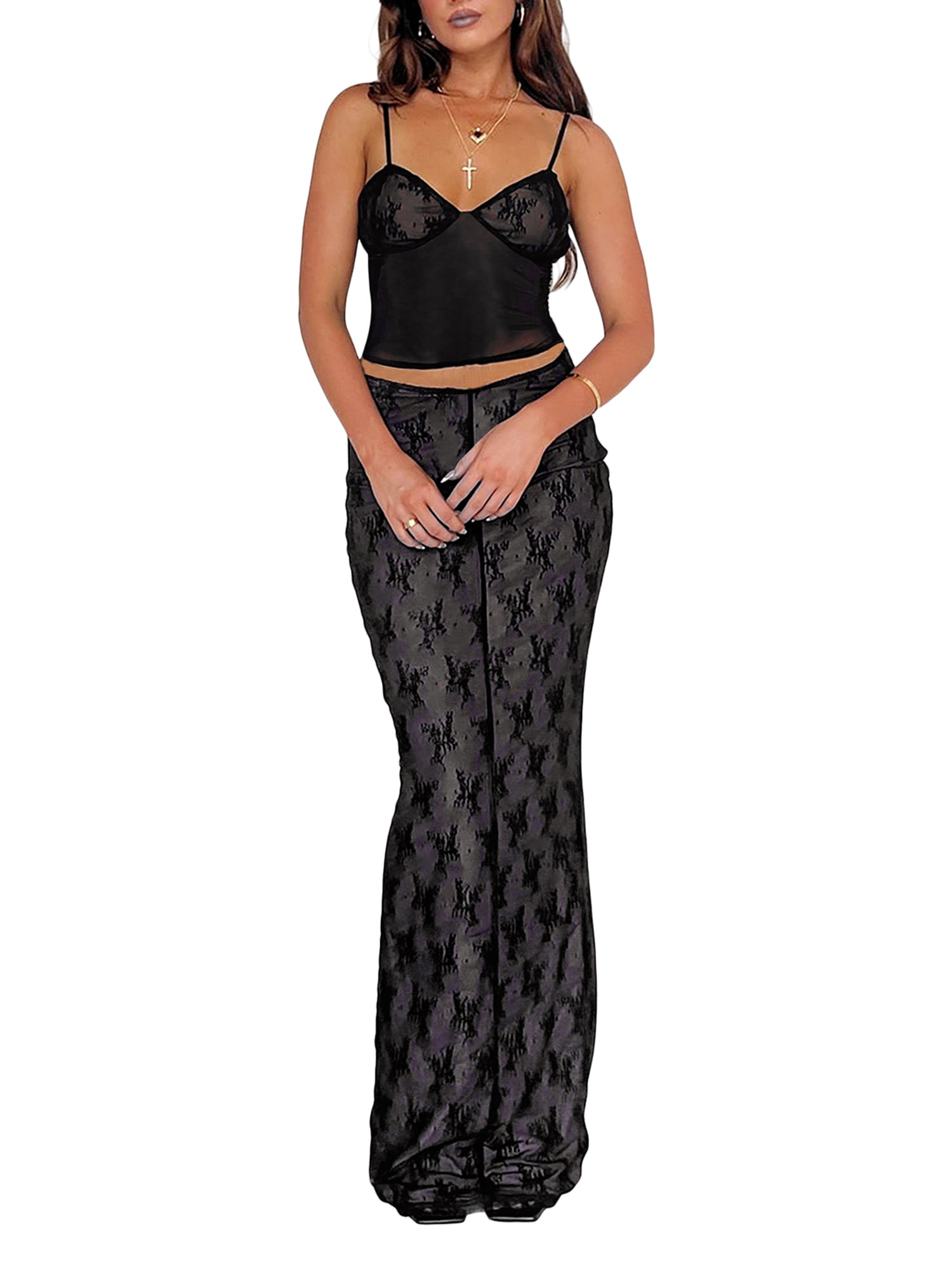 Open-Front Lace Maxi Skirt - Balera - Product no longer available