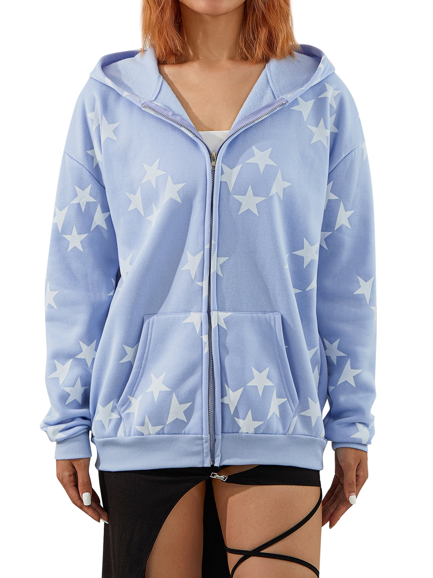 Star sleeve hoodie sale