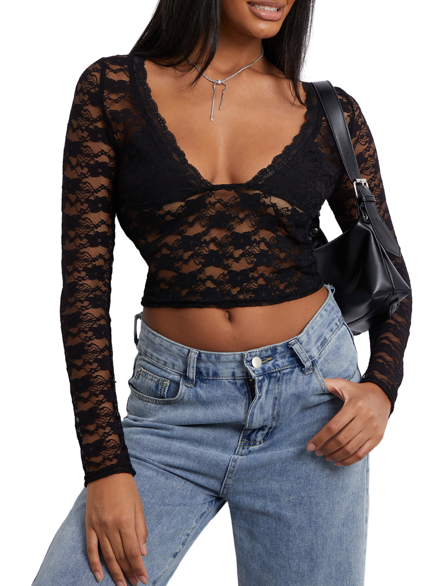 tklpehg Sheer Long Sleeve Tops for Women Solid Color Womens Tops Loose  See-Through Seamless Arm Shaper Top Comfy Long Sleeve Blouse Round Neck  White M - Walmart.com