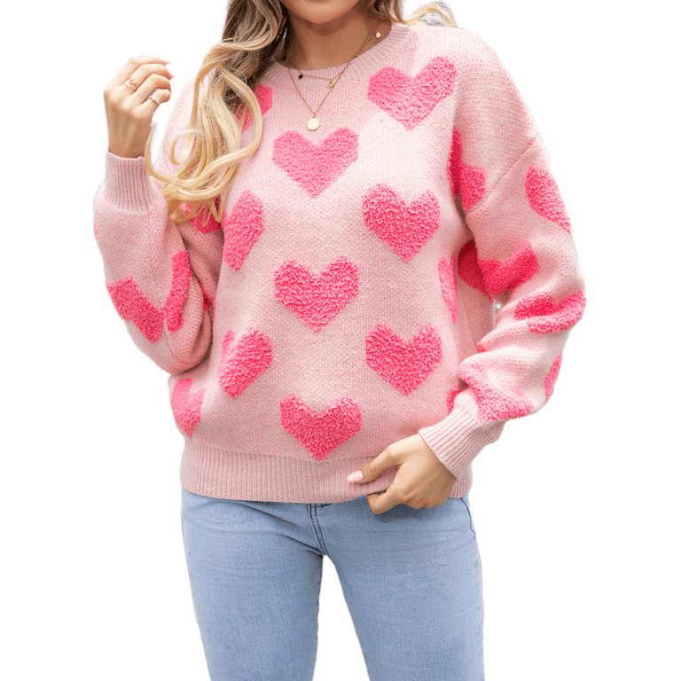 Heart sweater on sale women's