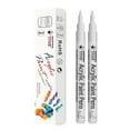 TFIVE White Paint Marker Paint Pens 2 Pack Acrylic Permanent Marker