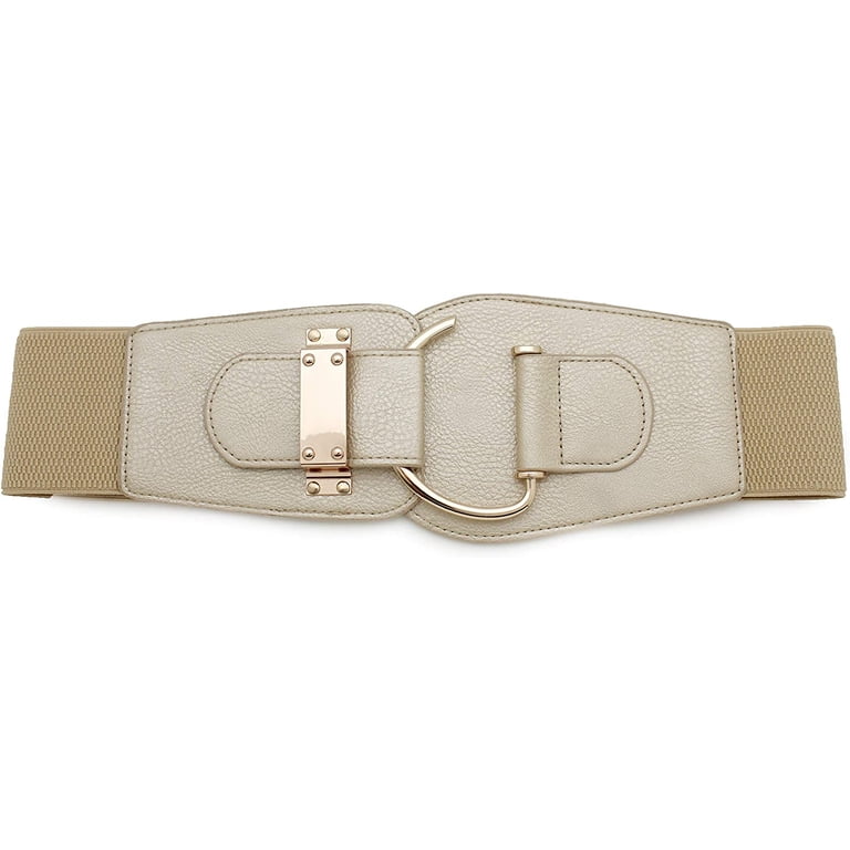 TFJ Women Wide Fashion Belt Hip High Waist Gold Metal Hook  display picture 1