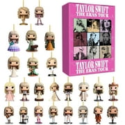 TFNDATNH Taylor 2024 Advent Calendar 24 Gifts Stunning 24 Days Countdown to Advent Decoration Acrylic Pendant Decoration and Keychain Surprise Toy Set Great Choice Birthday Gifts for Fans