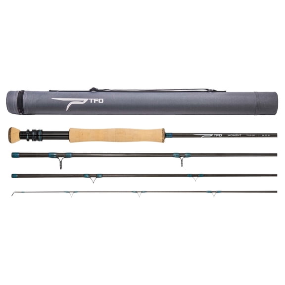 TFO Moment 8wt 9ft 4 pc Fly Rod With Case (TF-08-90-4-MT)
