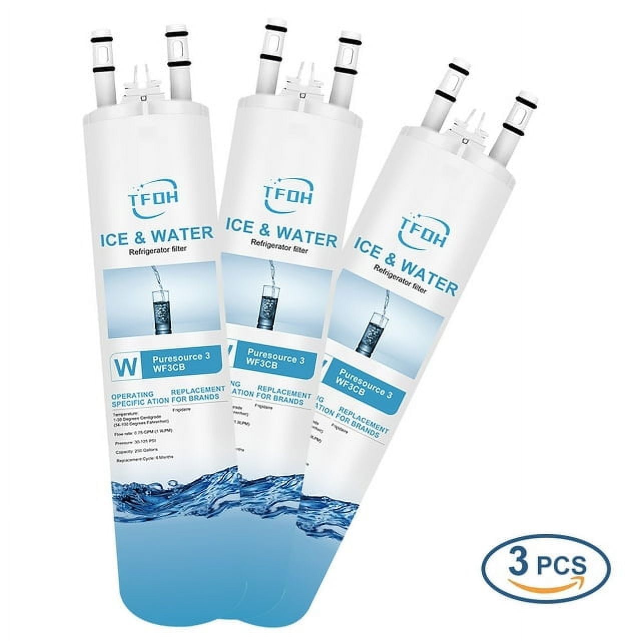 TFOH Brand Water and Ice Filters compatible with Frigidaire® WF3CB