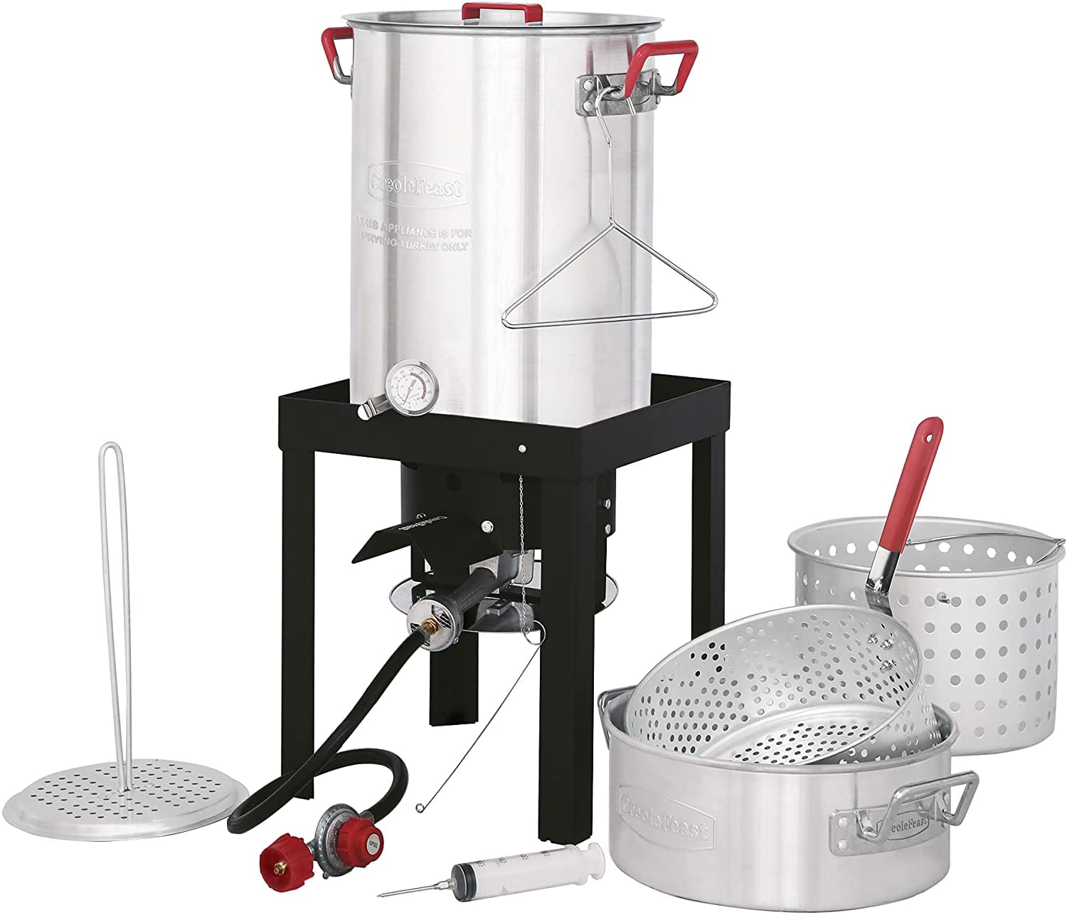 TFS3010 Propane 30 Qt. Turkey And 10 Qt. Fish Fryer Boiler Steamer Set, 50,000 BTU Burner, Ideal