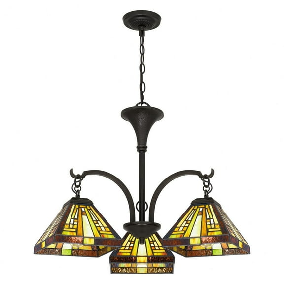 TFST5103VB Quoizel Lighting Stephen Chandelier 3 Light Metal -Traditional Installation