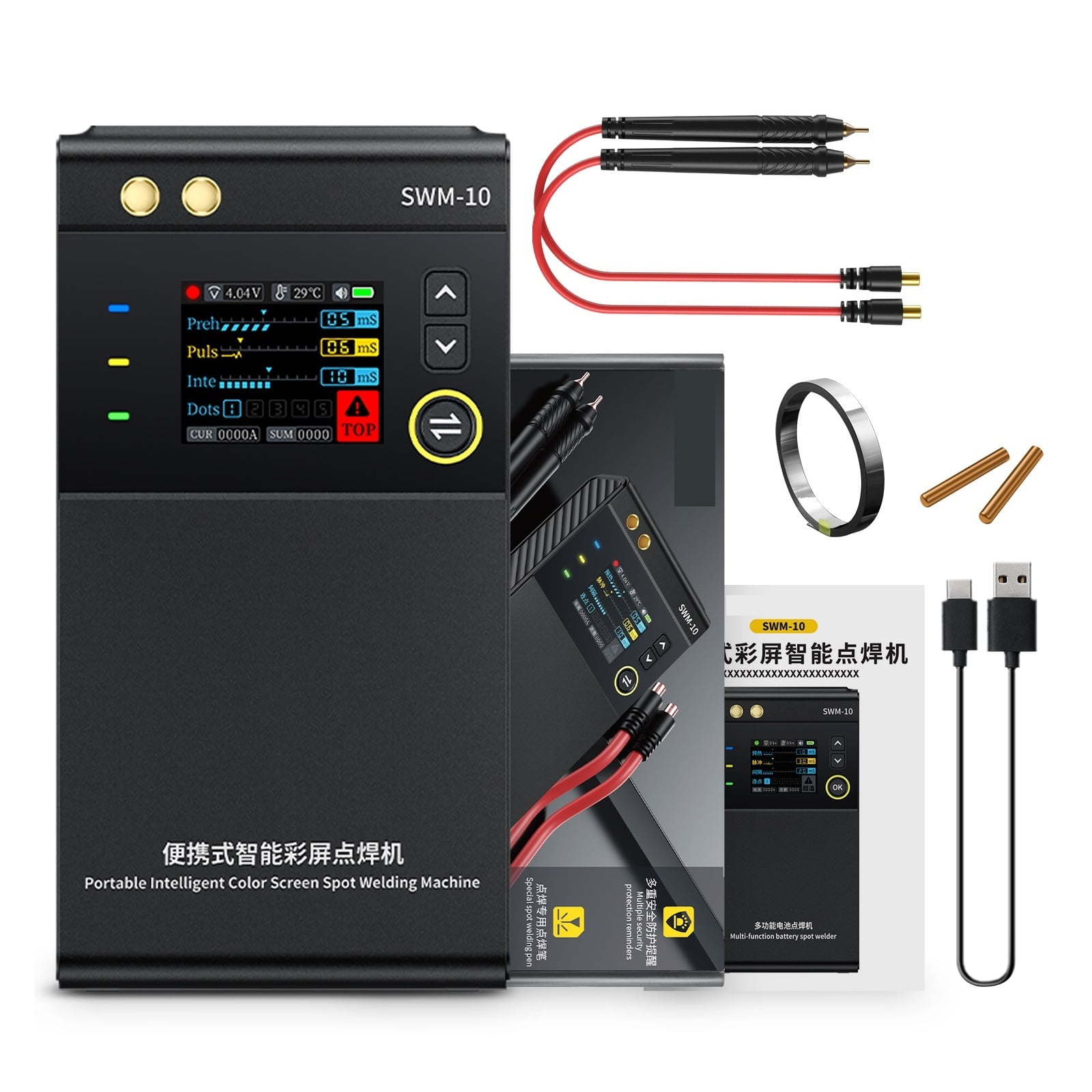 TFT Color Screen Battery Spot Welder Portable Handheld Welding Machine ...