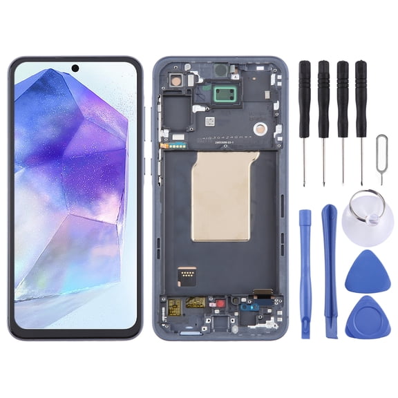 TFT LCD Screen Digitizer Full Assembly with Frame, Not Supporting Fingerprint Identification For Samsung Galaxy A55 SM-A556B