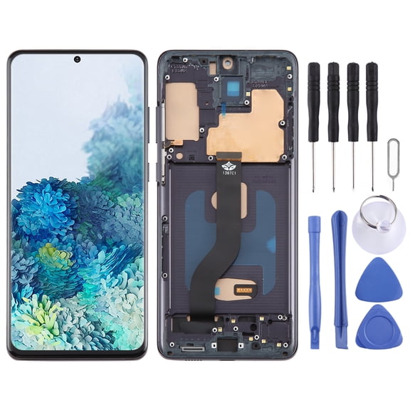 TFT LCD Screen Digitizer Full Assembly with Frame, Not Supporting Fingerprint Identification For Samsung Galaxy S20+ SM-G985
