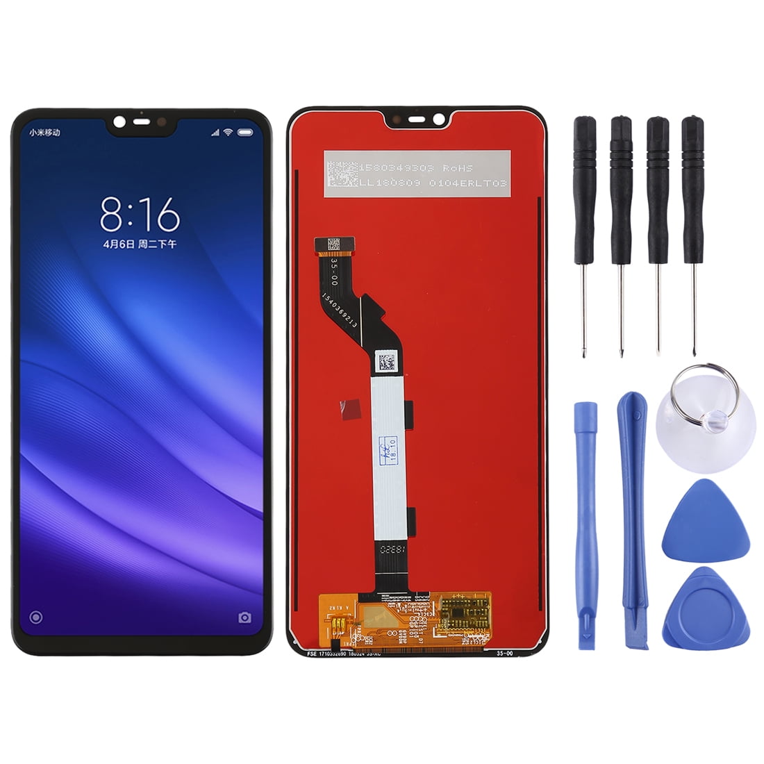 Écran Complet TFT Pour Xiaomi Mi 8 - Noir, Neuf Sous Emballage