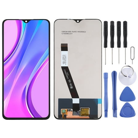 TFT LCD Screen for Xiaomi Redmi 9/Redmi 9 Prime/Poco M2 Digitizer Full Assembly with Frame(Black)