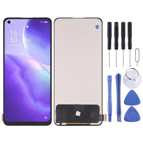 TFT Material LCD Screen and Digitizer Full Assembly for OPPO Reno5 5G / Reno5 4G / K9 / Realme Q3