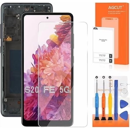 TFT for Samsung Galaxy S20 FE 5G LCD Screen Replacement for Samsung S20 FE 5G LCD Display G781U SM-G781V LCD Digitizer Screen Touch Assembly with Frame