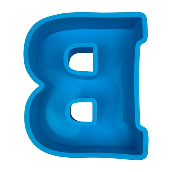 TFYZYY 3D Alphabet Cake Baking Mould, English Letter Silicone Mould, Flexible Resin Mold, Baking Tool for Cake Decorating, Candle and Soap Making - Blue