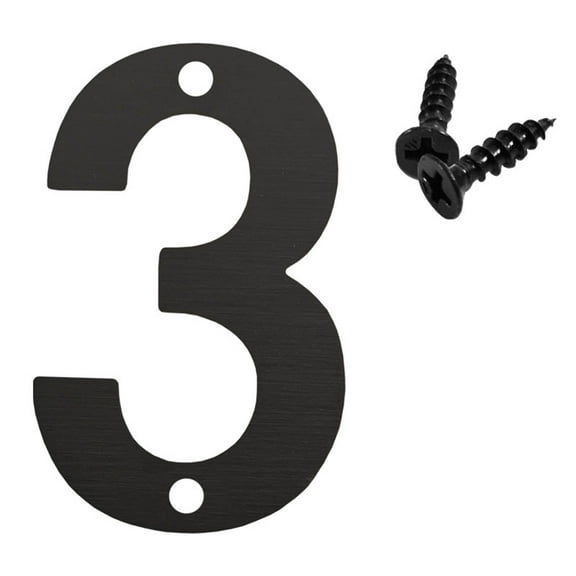 TFYZYY 4.7 In Floating Address House Number Modern Black Metal Letters, Garden Garage Mailbox Decor, Easy Installation, Outdoor Use