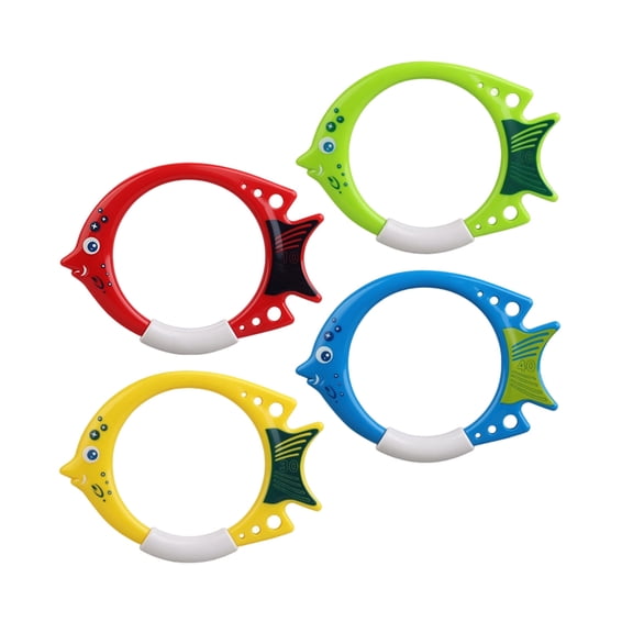 TFYZYY 4 Pack Underwater Diving Rings for Swimming Pool Fun Retrieval Training Game for Adults Develops Swimming Skills and Buoyancy Control in Water