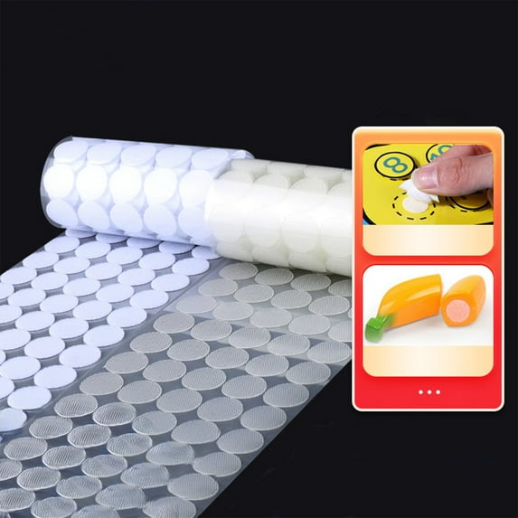 TFYZYY 500 Pairs Adhesive Dots, Double-Sided Strong Adhesive Hook and Loop Fasteners, Fasteners for DIY Crafts, Quiet Book Projects, Fabric and Material Use