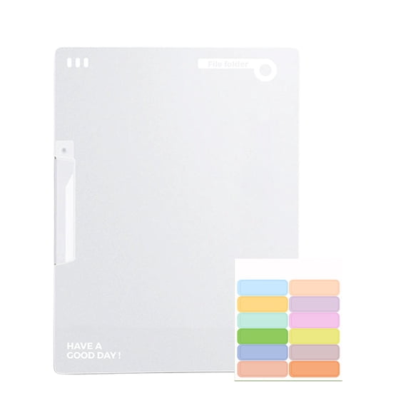 TFYZYY A4 Rotating Double-Ring Binder, Transparent Document Organizer for Exam Papers and Materials, Plastic Executive Folder with Subject Labels for Easy Organization, Office and Home Use