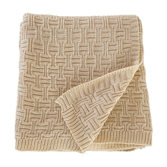TFYZYY Chunky Knit Blanket Throw Hand Knitted Soft Thick Yarn Cable Knit Blanket Cute Rope Knot Crochet Throw for Couch Bed Sofa - 100% Acrylic - Washable