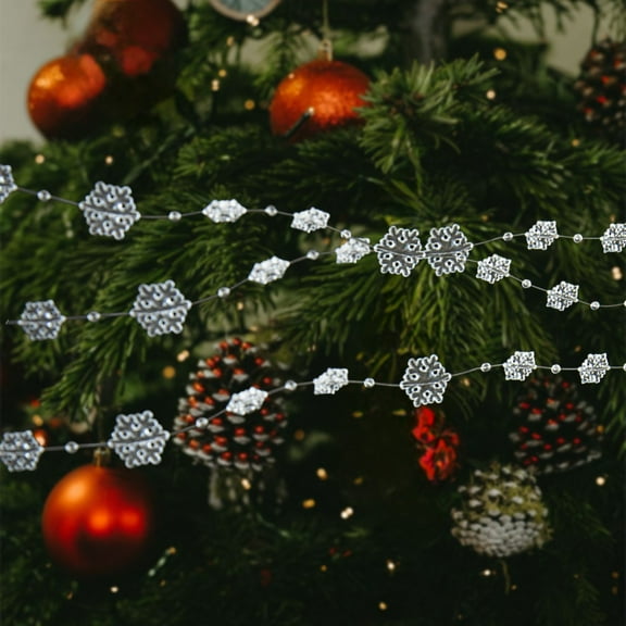 TFYZYY Clear String Beads Plastic Bead Chain 5m - DIY Jewelry Accessories for Christmas Party Wedding Decoration