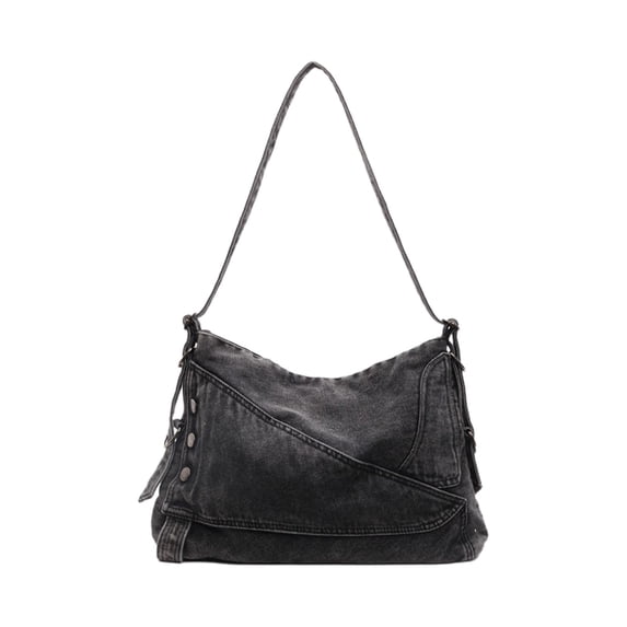 TFYZYY Denim Handbag for Women Vintage Washed Jean Purse, 2-in-1 Convertible Crossbody Shoulder Bag, Casual Tote for Travel, Work, and Daily Use, Durable and Stylish Design