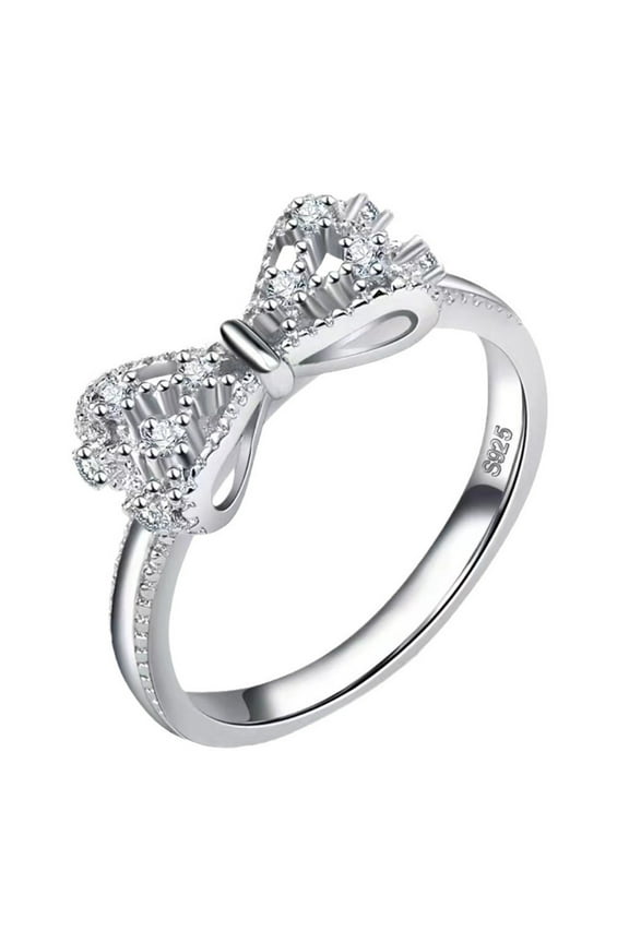 Elegant Handmade Platinum Plated Ring with Zircons | Fashion Jewelry Accessory for Every Occasion