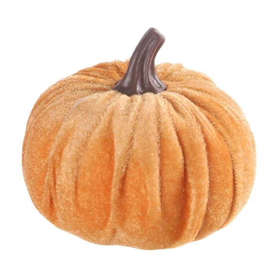 TFYZYY Faux Flocked Pumpkins Artificial Fall Halloween Thanksgiving Decorations for Home, Table, Shelf Decor, and Event Props Realistic Fabric Pumpkin Ornaments