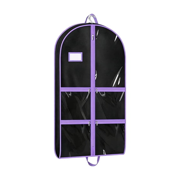 TFYZYY Garment Bag Suit Bag for Travel and Storage, Foldable Design with Transparent Window, Breathable Non-Woven Fabric, Dust-Proof Clothing Organizer with Smooth Zipper for Hanging Clothes