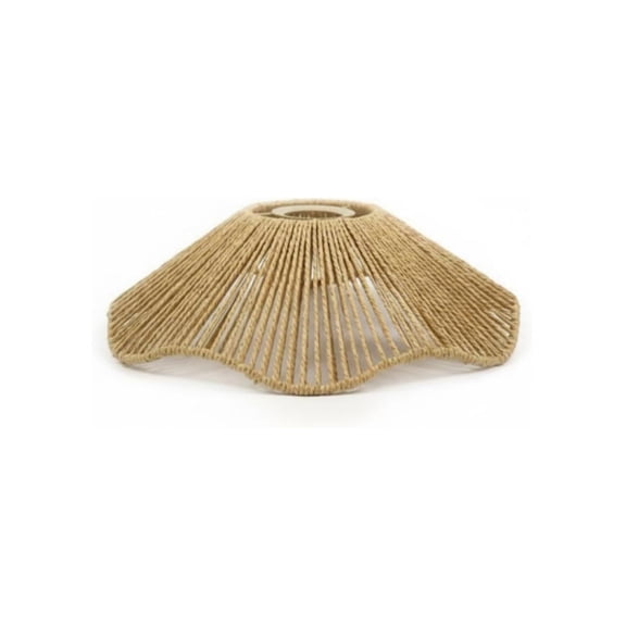 TFYZYY Hand Woven Rattan Hat Lamp Shade Retro Bohemian Overhead Lighting Fixture for Living Room, Dining Room, Hotel & Restaurant Soft Diffused Light with Decorative Shadows