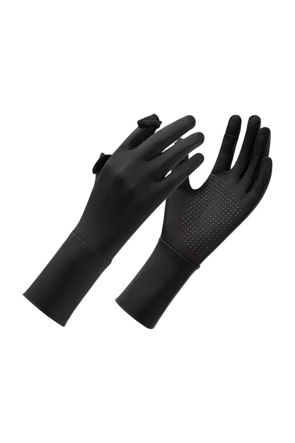 Ice Silk Sunscreen Gloves, Breathable Thin Outdoor Driving Gloves, Sun Protection, Non-Slip Touch Screen, Lightweight for Women and Men, Practical Summer Accessory