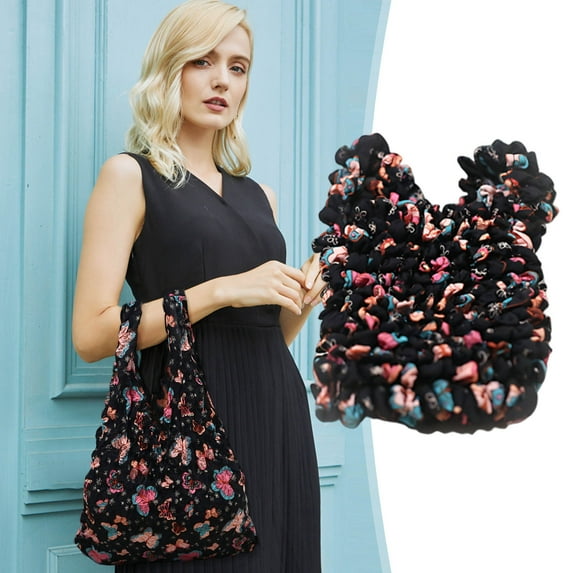 TFYZYY Large Capacity Telescopic Shopping Tote Bag - Multipurpose Pleated Fabric Bag for Groceries, Foldable & Reusable with High Load-Bearing Capacity