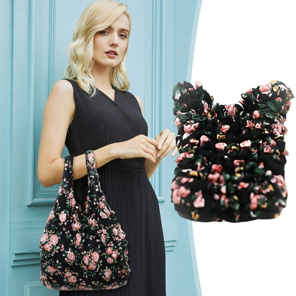 TFYZYY Large Capacity Telescopic Shopping Tote Bag - Multipurpose Pleated Fabric Bag for Groceries, Foldable & Reusable with High Load-Bearing Capacity