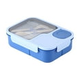 thumbnail image 1 of TFYZYY Leak Proof Adult Lunch Box 1450ml, 3 Compartment Plastic Meal Prep Container with Utensil Set, Microwavable Bento Box for Home, Office, and Outdoor Use, 1 of 6