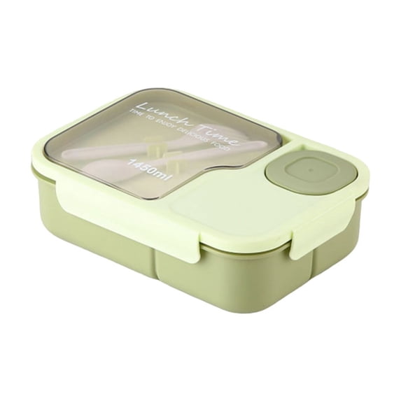 TFYZYY Leak Proof Adult Lunch Box 1450ml, 3 Compartment Plastic Meal Prep Container with Utensil Set, Microwavable Bento Box for Home, Office, and Outdoor Use