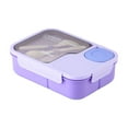 thumbnail image 1 of TFYZYY Leak Proof Adult Lunch Box 1450ml, 3 Compartment Plastic Meal Prep Container with Utensil Set, Microwavable Bento Box for Home, Office, and Outdoor Use, 1 of 6