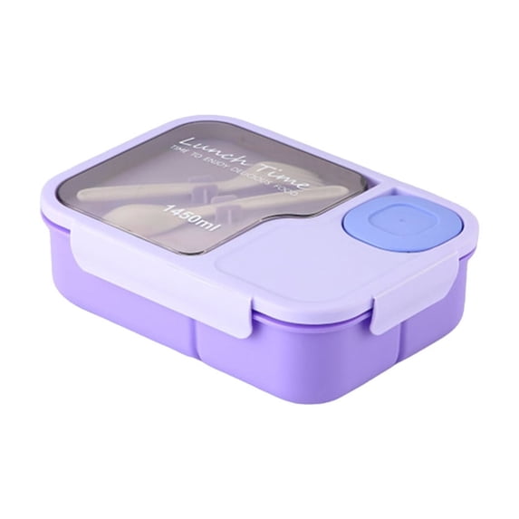 TFYZYY Leak Proof Adult Lunch Box 1450ml, 3 Compartment Plastic Meal Prep Container with Utensil Set, Microwavable Bento Box for Home, Office, and Outdoor Use