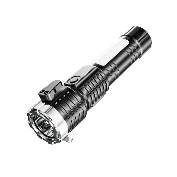 TFYZYY Multifunctional Flashlight for Emergency Situations Car Window Breaker, Rope Cutter, USB Rechargeable, Waterproof, High Brightness LED Side Lights, Portable Escape Tool