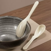 TFYZYY Non-Slip Long Handle Asian Soup Spoons, Food-Grade Japanese Ramen Utensils with Notch for Bowls, Kitchen and Dessert Use