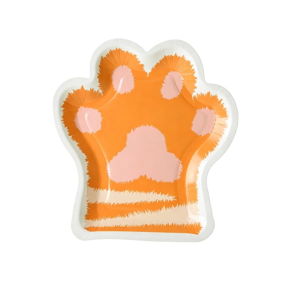 TFYZYY Paw Shape Disposable Paper Plates for Birthday Party Decor Cute and Fun Dessert Serving Dishes for Cake and Sweets Ideal for Animal-Themed Celebrations